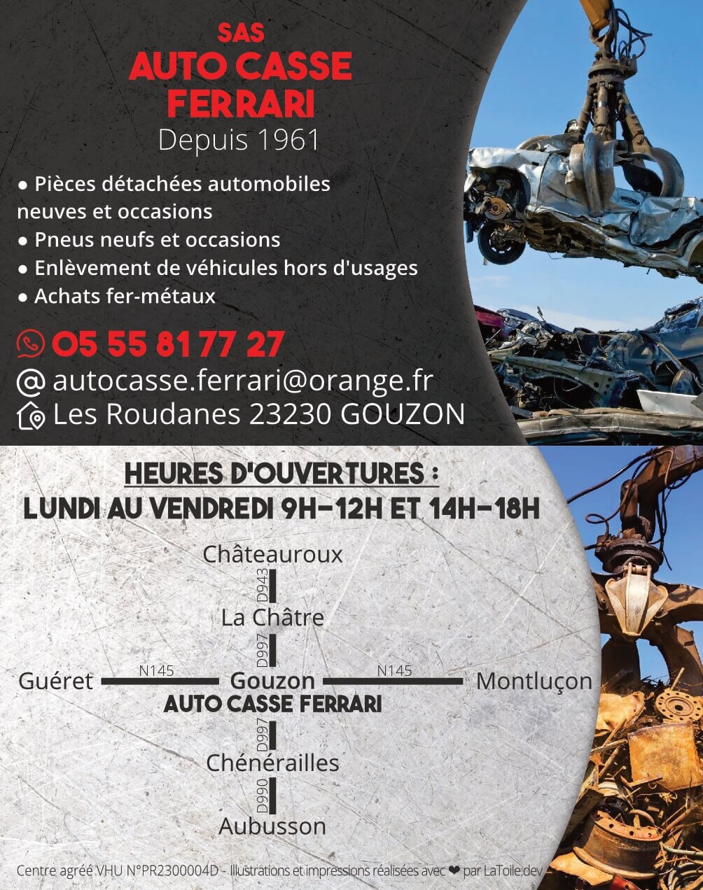 design de cartes de visites aubusson